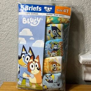 Bluey Boys Briefs Sz 4T Pack of 5 Cotton NEW
